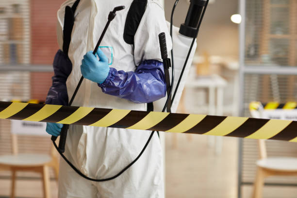 Professional Biohazard Cleanup technician working in Hoboken, NJ